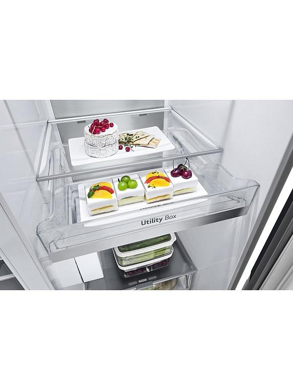 LG InstaView GSXE90BSAD 628L Smart Inverter American-Style Fridge Freezer - Brushed Steel - Image 6